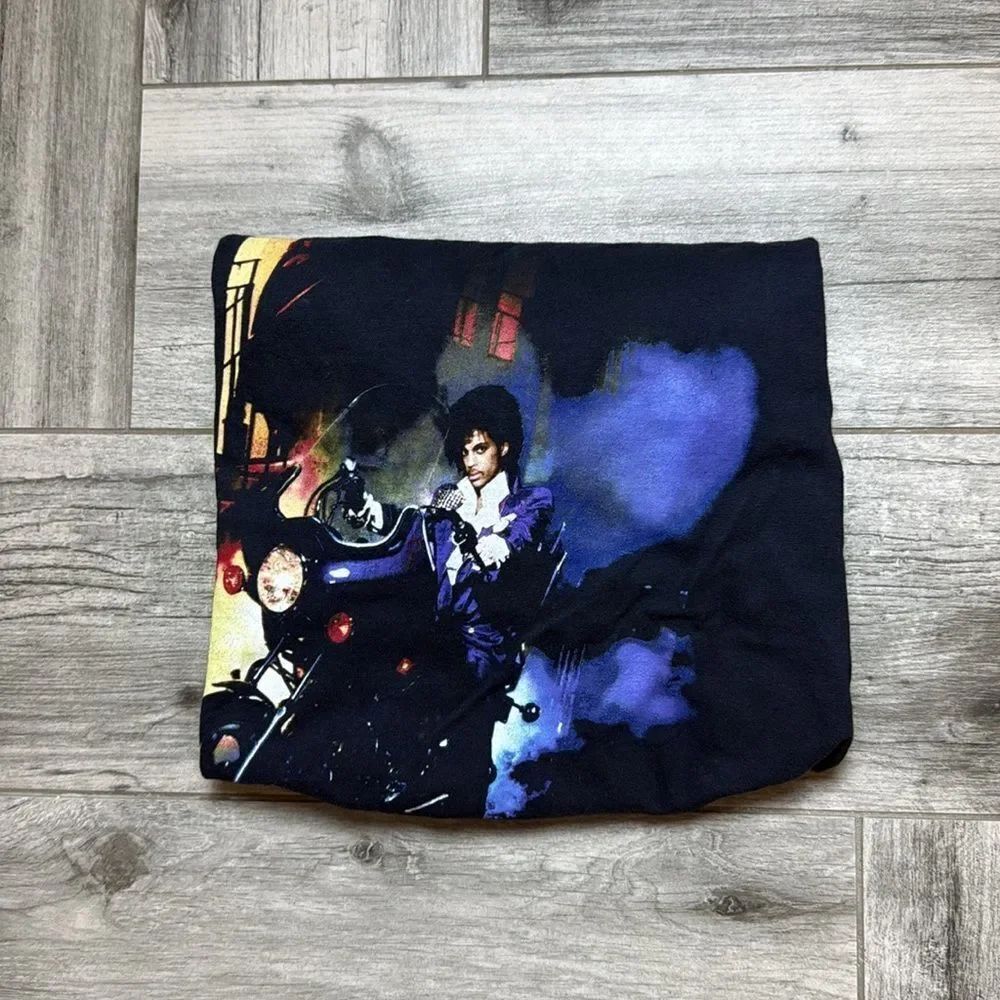 Prince Womens Purple Rain Prince and the Revolution T-Shirt Black Small